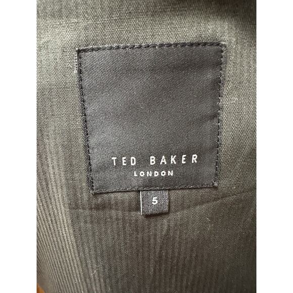 Ted Baker London Mens Ovine Leather CARVE Biker Jacket Black Sz 5 XL $1095 - Picture 7 of 15